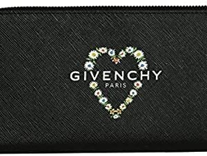 GIVENCHY FLOWER HEART ZIP AROUND LONG WALLET