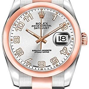 Rolex Datejust Lady - Steel and Gold Pink Gold - Domed Bezel - Oyster 179161 scao