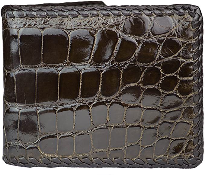 Hand Braided Brown Alligator Wallet